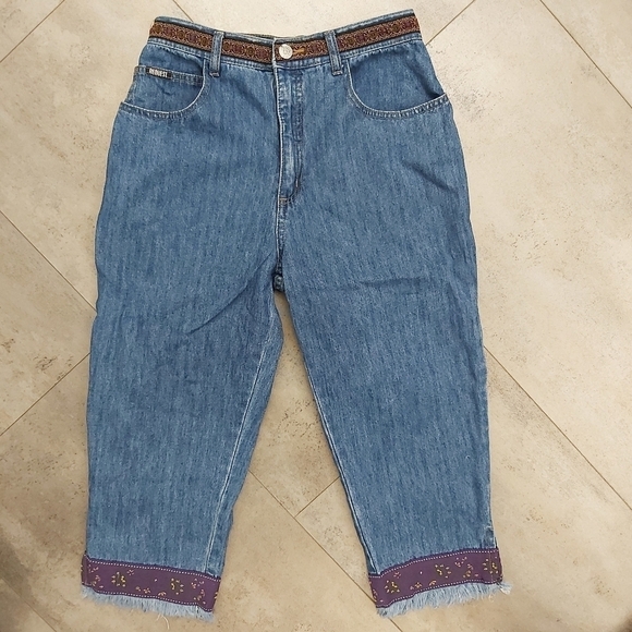📣2/40$📣 REQUEST high rise denim capri jeans boho style - Picture 3 of 6